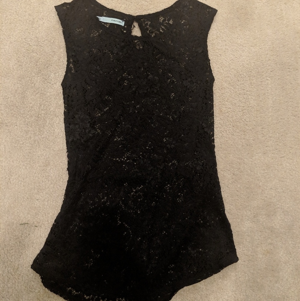 Sheer lace blouse